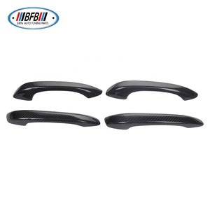 Cubierta de manija de puerta lateral de fibra de carbono seca real 2018 accesorio Porsche Macan mejora los kits de carrocería de coche - Product Image 3