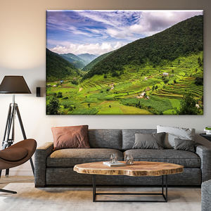 Stampa su Tela 2026 Campi a Terrazze Rurali dell'Himalaya Decorazione Murale Durevole Valle Verde per <span class=keywords><strong>Soggiorno</strong></span> - Product Image 4