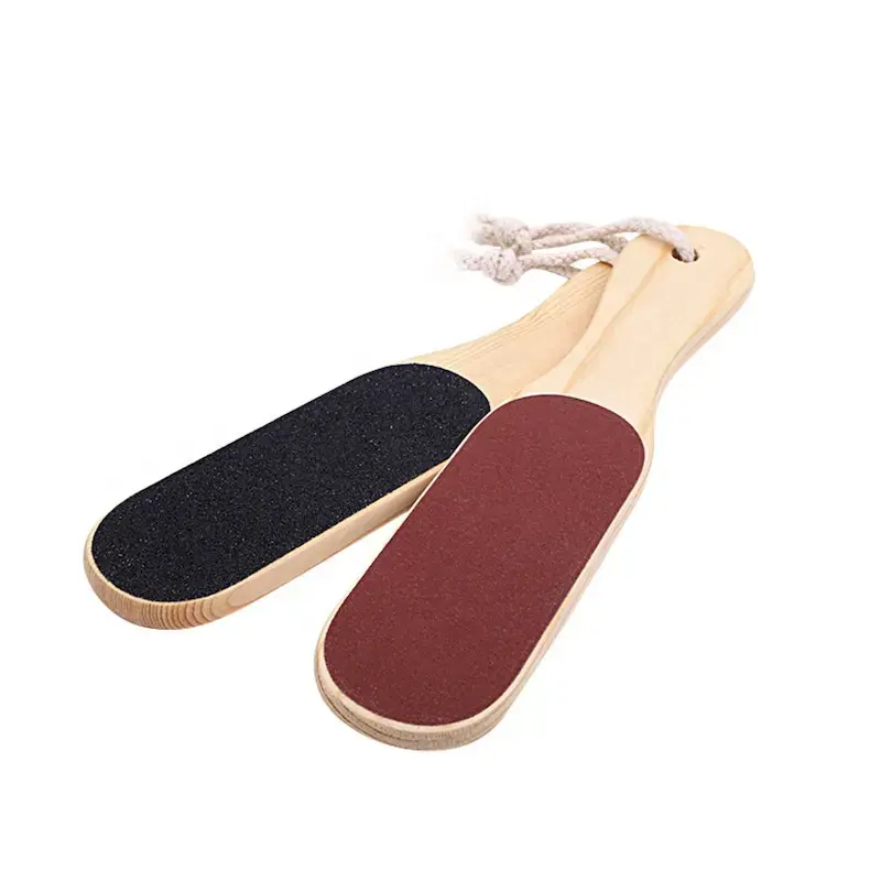 Großhandel doppelseitige Holz entfernen Fuß tote Haut Fußfeile Pediküre Raspe Peeling-Rabb Board
