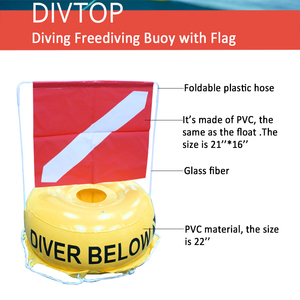 Bơi Dưới Nước An Toàn Màu Vàng Lặn Nổi, Spearfishing Freediving <span class=keywords><strong>Float</strong></span> Bao Gồm Cờ - Product Image 2