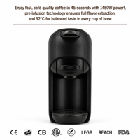 Machine à expresso multifonctionnelle 5 en 1, cafetière chaude et froide compatible avec plusieurs capsules et café moulu