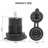 Le plus récent 36W double PD3.0 USB-C RV prise USB 12-24V prise de chargeur de voiture pour Auto électronique bateau Marine bricolage prise de voiture