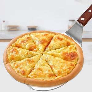 Offre Spéciale : Spatule <span class=keywords><strong>à</strong></span> <span class=keywords><strong>Pizza</strong></span> Ronde Grande en Acier Inoxydable avec Manche en Bois – Outil de Cuisson pour Pains et Pâtisseries - Product Image 3