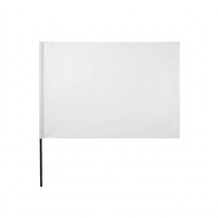 Drapeaux d'événement en plastique blanc personnalisés 60x90 cm avec un mât de drapeau personnalisé, imperméables et résistants aux UV, drapeau multi-usages