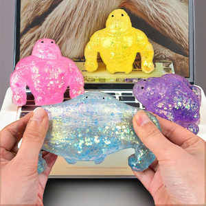 JO Mini Stretchy <b>Monkey</b> Squishy <b>Toy</b> for Unisex Fidget Stress Relief Squeeze Ball Custom Sizes TPR Material 14 Years & up - Product Image 2