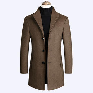 Abrigo para Hombre, Abrigo <span class=keywords><strong>Juvenil</strong></span> de Color Sólido, Abrigo Informal de Alta Calidad, Abrigo Mediano Informal - Product Image 3