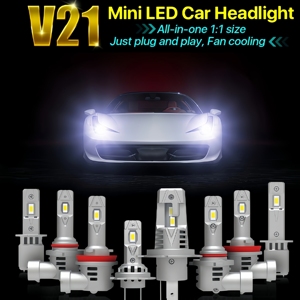 Nhà Máy Giá 9005 9006 Mini Led Đèn Pha 80 Wát CANBUS 10000LM 1:1 <span class=keywords><strong>VS</strong></span> Halogen đèn H4 H19 H7 H18 H8 H11 H3 H1 12V xe đèn pha - Product Image 2