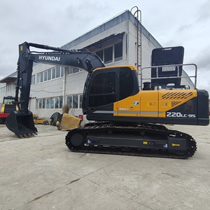 Excavadora de ruedas Hyundai 220LC-9S usada, el mejor servicio, motor Cummins original coreano, excavadoras hidráulicas pesadas de segunda mano - Product Image 2