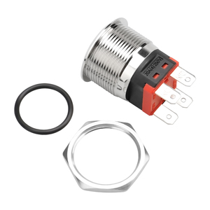 Nhà Máy Tốt Nhất Bán 22Mm Đầu Phẳng Biểu Tượng Điện 20A Đẩy Nút Chuyển Đổi 4Pin Đẩy Không Thấm Nước Nút - Product Image 3