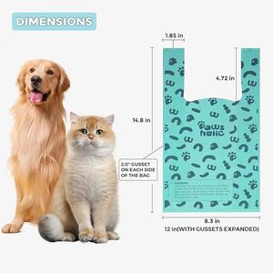 Cornstarch-Based Cat Litter & Dog Poop Bags with Handle, Extra Thick Leak-Proof Waste Bags for Cats and Dogs, Lavender Scent - Product Image 4