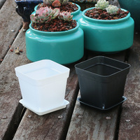 Pot bunga sukulen persegi 8.5cm, Pot bernapas warna-warni Pot bunga dan penanam
