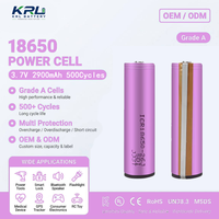 Baterai Silinder Lithium Ion 186500 2900mAh 3.7V Grade A Bersertifikasi KC CE 100% Original untuk Peralatan Listrik OEM Sel 18650