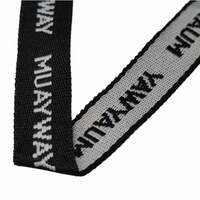 Pita Jacquard Poliester Twill Logo Kustom Grosir Produsen untuk Label Utama Pakaian dan Aksesoris Pakaian