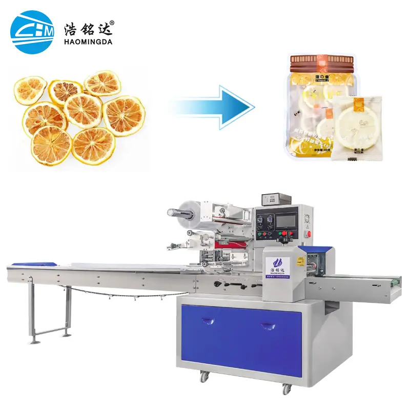 automatic meal Seaweed Lemon slice samosa horizontal flow multifunction packing machine