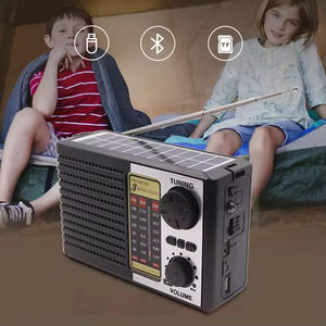 Radio solaire d'urgence portable multifonctionnelle sans fil BT AM FM SW avec lecteur de carte intégré, nouvelle vente en gros à succès - Product Image 5