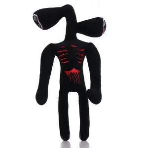 Commercio all'ingrosso di qualità Horror nero gatto peluche divertente alternativa aliena testa di sirena morbido cartone animato cane gatto peluche animali - Product Image 1