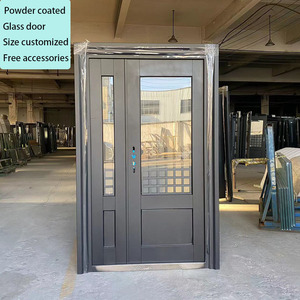 <span class=keywords><strong>Puerta</strong></span> de Entrada de Acero de <span class=keywords><strong>Doble</strong></span> <span class=keywords><strong>Hoja</strong></span> de Vidrio TECHTOP - Diseño Moderno con Luz Natural y Acceso Conveniente - Product Image 4
