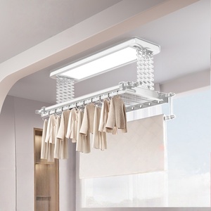 Séchoir à linge télescopique intelligent électrique télécommandé et à commande vocale pour balcon domestique - Product Image 2