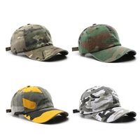 Gorra de Béisbol de Camuflaje de 6 Paneles, con Logotipo Bordado Personalizado, Transpirable, para Deportes y Camping, de Algodón, para Uso Diario Masculino