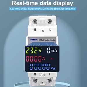 TOMZN 63A 110V 230V WIFI Smart Switch Smartlife Kwh Temporizador de disyuntor de medición con voltaje de corriente y protección contra fugas - Product Image 3