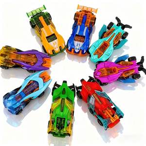 Voitures miniatures en alliage à changement de couleur 1/64 pour enfants, modèles réduits de voitures de course en métal à inertie - Product Image 2