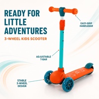 Trottinette Enfant 3 Roues Pliable en Alliage, Guidon Réglable, Plateforme Antidérapante, Stable et Sûre, Idéal pour l'Extérieur, Cadeau Sportif, Offre Spéciale