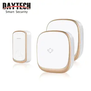 Daytech DB22无线智能叮咚家用门铃批发1个发射器2个接收器门铃铃声扬声器定制声音