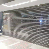 Porte Enroulable Automatique Électrique en PVC et Polycarbonate Transparente pour Entrepôts, Idéale pour Centres Commerciaux