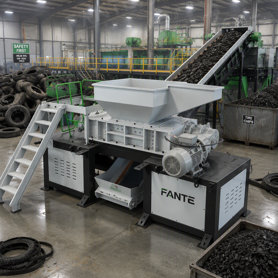 Car and Truck Tire Recycling Plant with Multi Stage Shredding and ...