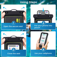 Sac étanche pour téléphone portable en PVC de haute qualité RTS, flottant, universel, pour piscine et plage