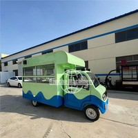 Electric Food Truck Trailer Mobile Kitchen Hot Dog Sandwich Coffee Ice Cream BBQ Candy Chips Fiberglass 4 Wheel Mobile Food Van