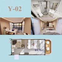 Maison conteneur capsule préfabriquée, villa mobile, module de couchage, mini-maison pour appartement, école, salon, chambre, entrée, en acier moderne