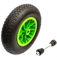 Nouvelles roues de brouette pneumatiques en acier et caoutchouc Hanak 389x101mm 16 pouces 400-8 pour restaurants et hôtels