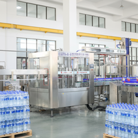 Ligne de production automatique 3-en-1 pour petites entreprises : machine de remplissage et d'embouteillage d'eau pure et minérale en plastique