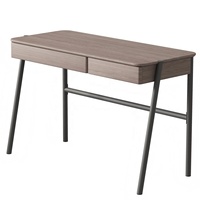 Bureau d'ordinateur en bois avec structure en acier robuste RongFeng, table console, espace de rangement, design écologique, montage facile