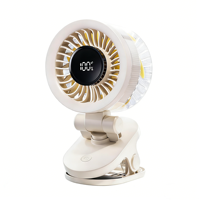 Ventilateur de bureau portable avec batterie 3600 mAh, angles réglables pour voiture, extérieur, hôtel et camping-car, alimentation USB