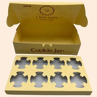 Boîte cadeau jetable avec illustration mignonne pour pâtisseries, tartes aux œufs et biscuits