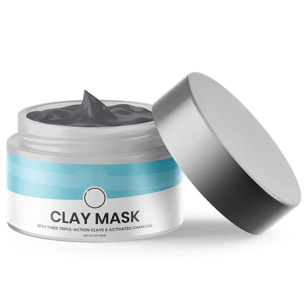 Private Label Clay Gesichts maske-Kaolin Clay, Bio-Lecithin, Aktivkohle-Poren minimieren-Hautpflege für Männer und Frauen