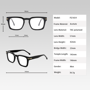 Thời Trang Lớn Khung Acetate Nam Kính Vuông Chống-Ánh Sáng Màu Xanh Hợp Thời Trang Cổ Điển Kính Quang Học Với Biểu Tượng Tùy Chỉnh Phụ Nữ - Product Image 4