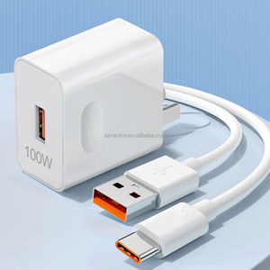 อะแดปเตอร์ชาร์จเร็วพิเศษสำหรับหัวเว่ย100วัตต์ปลั๊ก USB 100วัตต์สายเคเบิล Type C 6A 1เมตรสำหรับ Huawei Mate X3 40 50 <span class=keywords><strong>RS</strong></span> <span class=keywords><strong>nova</strong></span> 11 10 9 - Product Image 2