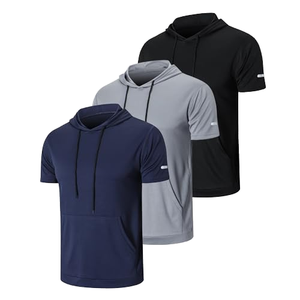 WX774138 <b>Men's</b> Casual Hoodie 100% Polyester Jersey Breathable - Product Image 1