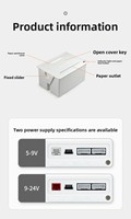 Norgee QR701 5V-9V 12V RS232 TTL Mini Thermal Receipt Printer Panel Embedded Ticket Printer Kabel Koneksi 5-Pin Tersedia di Stok