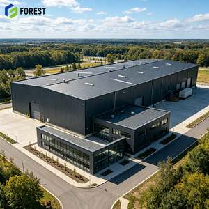 Edificio Industrial de Acero para Fábrica, Fabricación Avanzada, Procesamiento Profesional Fácil, Panel Solar Moderno, Aislado y Pintado - Product Image 1
