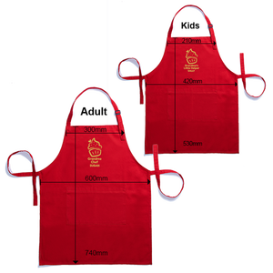 Delantales de Cocina Personalizados al por Mayor con Logotipo Personalizado, de Poliéster Rojo, para Chefs, Cafeterías, Restaurantes, para Niños y Adultos - Product Image 6