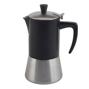 2/4/6/10 tazas de café expreso, cafetera italiana clásica de café negro, olla Moka de estufa de aluminio clásica Primula - Product Image 1