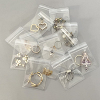 Bolsas de Embalaje Reutilizables de Plástico Transparente con Cierre de Cremallera para Joyería, Pendientes, Pulseras, Bolsa con Cierre Personalizada con Anillo