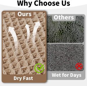Wholesale <b>Waffle</b> Bath Mat Super Absorbent Non Slip Bath Mats for Bathroom Floor <b>Machine</b> Washable Bathroom Rugs with Tassels - Product Image 3