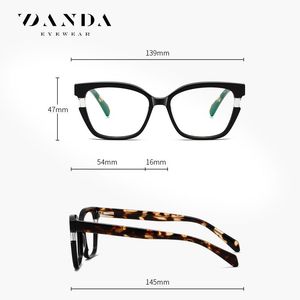 แว่นตา Danda รุ่น F22105 ทรงสี่เหลี่ยม เลนส์กรองแสงสีฟ้า แบบไม่มีค่าสายตา กรอบเต็ม สำหรับทุกเพศ - Product Image 5