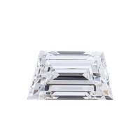 Cincin Pertunangan Berlian Potongan Trapesium Buatan Laboratorium Starsgem, Sepasang Berlian Potongan Baguette Meruncing, Kejernihan VS VVS, Warna DEF, Ukuran 2-4.5mm, Tanpa Bingkai