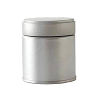 Fabricant personnalisé grand stock 30g cylindre en métal boîte de conserve de thé emballage avec bouchon à vis Matcha poudre peut thé conteneur